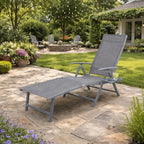 Kozyard Aluminum Outdoor Chaise Lounge Chair, Adjustable Reclining Patio Lounge by Kozyard