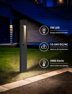 SUNVIE Low Voltage Landscape Lights 3W LED Pathway Lights Wired Aluminum - Image 2