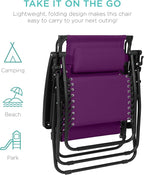Best Choice Products 30” Wide Folding Zero Gravity Outdoor Recliner Patio - Image 9