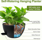 WOUSIWER Self Watering Hanging Planters, 2 Pack 10'' Plastic Pots - Image 6