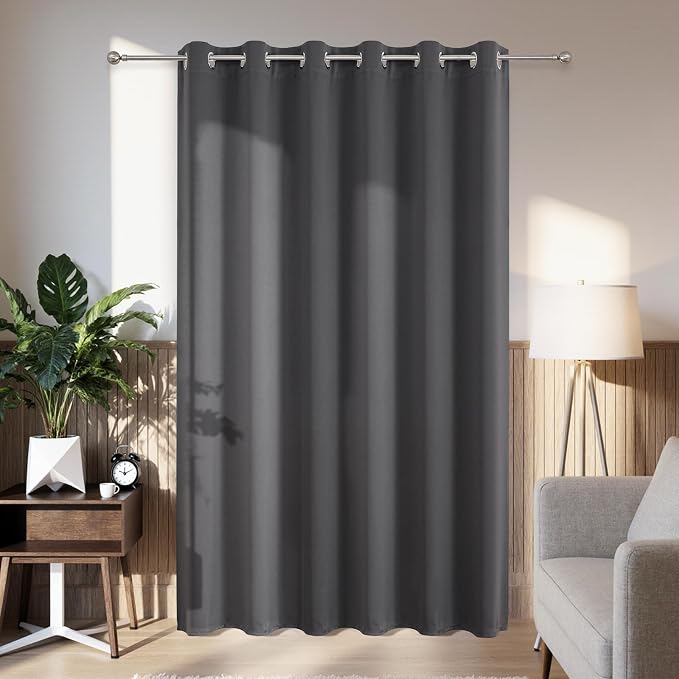 Joydeco Blackout Patio Sliding Door Curtains 90 Inches Long, Grommet Privacy by JOYDECO
