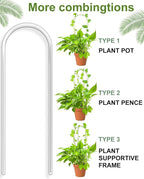 16 Inch U-Shaped Acrylic Plant Trellis, Small Houseplant Trellis Garden - Image 3