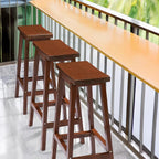 VINGLI Outdoor Bar Stools Set of 2, Solid Cedar Wood Barstools - Image 6
