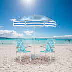 VINGLI Patio Lawn Webbed Folding Chairs Set of 2, Outdoor Beach Chair Portable - Image 2