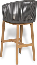 Christopher Knight Home Zax Set of 2 Patio Barstool, Acacia Wood & Rope Outdoor - Image 10