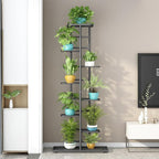 LINZINAR Plant Stand Indoor Outdoor Metal 8 Tier 9 Potted Multiple Flower Pot - Image 3