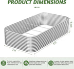 2 Pack Tall 8x3FT Raised Beds for Gardening, Corrugated Galvanized Steel Raised - Image 8