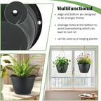 5 Pack 10 Inch Plant Pots Plastic Planters - Image 4