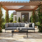 Sundale 5 Pieces Outdoor Patio Furniture Set, Metal Sectional Sofa Patio - Image 8