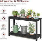 Stoog Outdoor Console Table, All-Weather 2-Tier Patio Console Table - Image 4