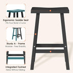 NUNU LAB Waterproof Barstools Set of 2-24 Inch HDPE Dining Height - Image 6