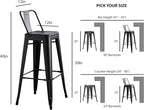 AC Pacific 30” Metal Barstool Set of 2 – Country Rustic Style - Image 3