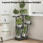 Plant Stand 5 Tier Indoor Outdoor Metal Flower Shelf - Image 8