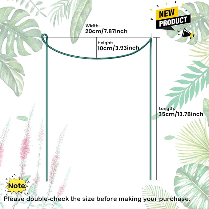 Half Round Snake Plant Support Stakes, Plant Ring - Image 6