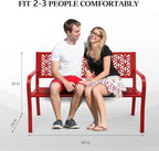 VINGLI 50" Outdoor Bench Metal - Image 3