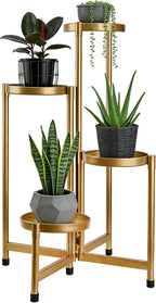 4 Tier 31 Inch Plant Stand Indoor Outdoor, Metal Plant Shelf Waterproof by Unknown