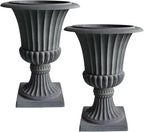Urn Planters 22", Tall Stone-Resin Pedestal Planters by Austram