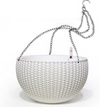 Dexceder 13.5 Inch Large Self Watering Hanging Planters Indoor Outdoor by Dexceder