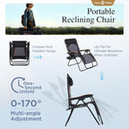 Sophia & William Oversized XXL Zero Gravity Chair Padded, Folding Lounge Chair - Image 7