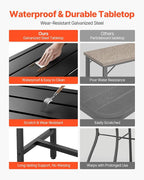 VEVOR Outdoor Bar Table, 39.4 x 15 in Patio Bar Table, Waterproof Top & Sturdy - Image 6