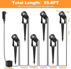 Outdoor Landscape lighting Low Voltage, 65.6FT Wired LED Spot light - Image 7