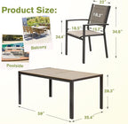 Homall Patio Dining Set 7 Pieces Outdoor Furniture - Image 7