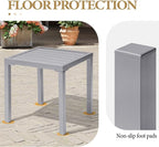 Crestlive Products Outdoor Side Table Set of 2, Small Square Metal End Table - Image 5