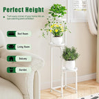 Plant Stand Indoor Outdoor 3 Tier Metal Plant Shelf - Image 2