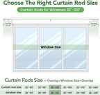Curtain Rods for Windows 66 to 120, 1 Inch Adjustable White Extra Long Heavy - Image 7