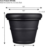 Tusco Products RR135BK Classic Rolled Rim Garden Planter - Image 2