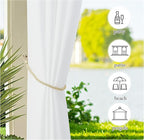 NICETOWN Winter White Outdoor Curtains 2 Panels - Image 5