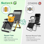 Suteck Oversized Zero Gravity Chair, 33In XXL Outdoor Recliner Chair - Image 6