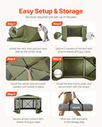 VEVOR Pop up Gazebo Screen Tent, 12 x 12 ft Large 6-Sided Camping Canopy Tent - Image 5