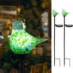 Bshine Solar Garden Decoration Outdoor Green Bird Lights, 2 Pack Hand Blown by Bshine