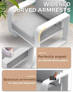 Aluminum Outdoor Sofa Bistro Set, Oversized Patio Conversation Sets Widened - Image 2