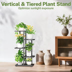 iDavosic.ly Plant Stand Indoor Outdoor, 4-Tier Tall Metal Flower Shelf - Image 5