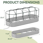 Raised Garden Bed with Self-Watering System, Oval Galvanized Raised Beds - Image 4
