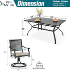 PHI VILLA 7 Pieces Outdoor Dining Set - Image 9