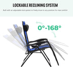 JEAREY Oversized Padded Zero Gravity Chairs, Folding Lounge Chair Outdoor Patio - Image 6