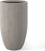 Kante 24 Inch Tall Round Concrete Planter, Large Indoor Outdoor Plant Pots by Kante