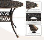 VINGLI 35.4' Dia Patio Dining Table - Image 6