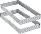 2PCS 8x4x1FT Galvanized Raised Garden Bed, Galvanized Planter Raised Garden - Image 7