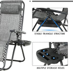 FDW Set of 2 Lawn Outdoor Deck Camping Folding Patio Beach Anti Recliner Pool - Image 5
