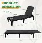 Greesum Outdoor Chaise Lounge Chairs Set of 4 - Image 3