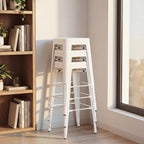 Shahoo 30 Inches Metal Bar Stools Counter Height Stackable Backless Stools - Image 7