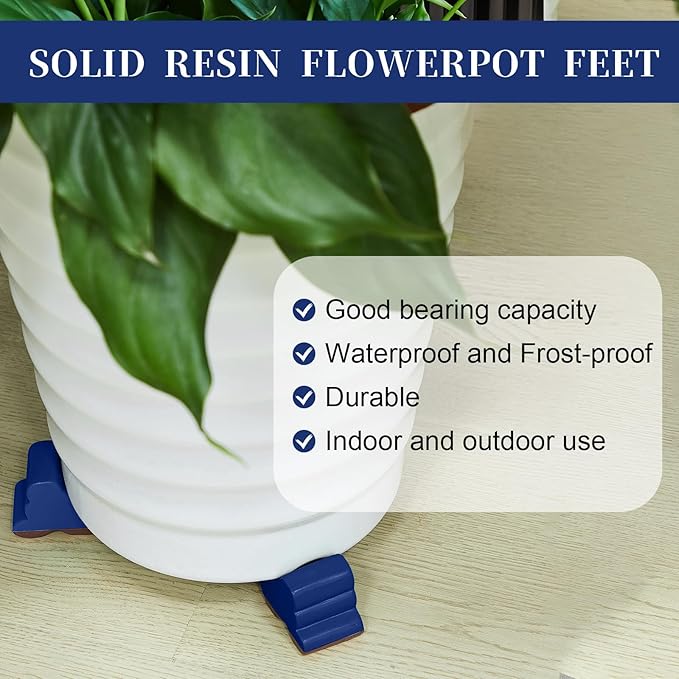 Kigeli 12 Pcs Resin Pot Feet for Outdoor Planters 3 Inch Long 1.5 Inch Tall - Image 6