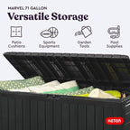 Keter Marvel Plus 71 Gallon Resin Outdoor Storage Box - Image 4