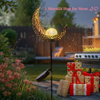 TAKE ME Moon Solar Lights for Women Garden Outdoor Decor Waterproof Metal Solar - Image 9