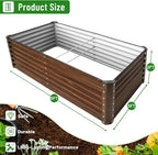 SnugNiture Galvanized Raised Garden Bed 6x3x2FT Outdoor Large Metal Planter Box - Image 2