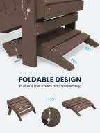 KINGYES Folding Adirondack Ottomans Set of 4 - Image 4
